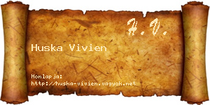 Huska Vivien névjegykártya
